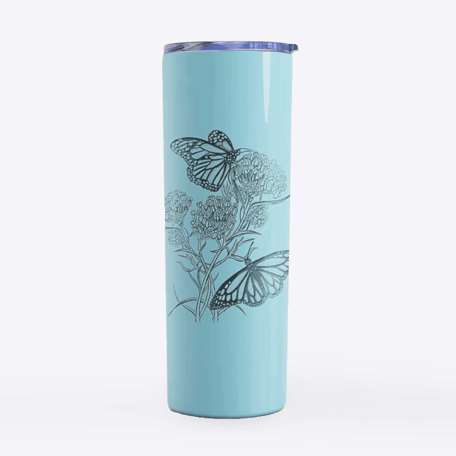 Narrowleaf Milkweed with Monarchs - 20oz Skinny Tumbler