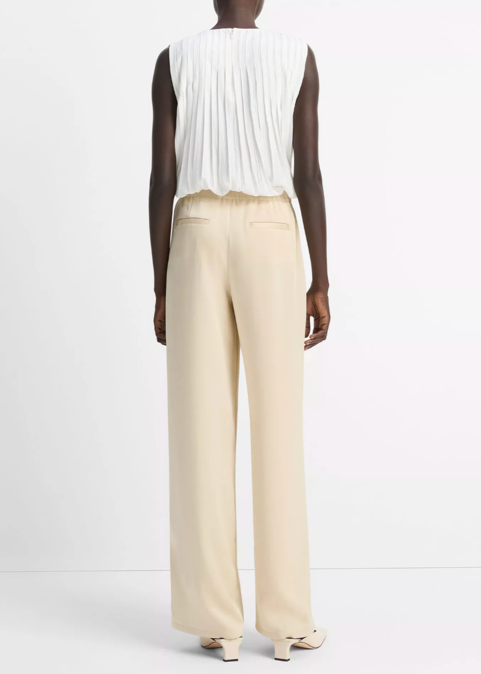 Vince Mid-Rise Side Strap Pull On Pant