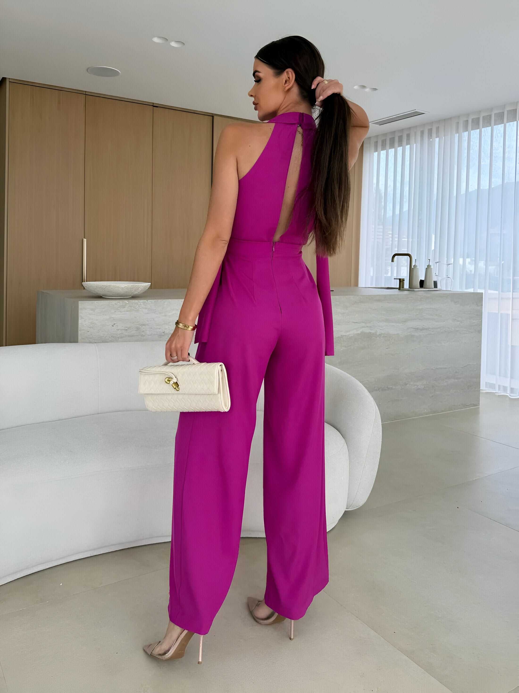 Haltered Jumpsuit For A Stylish Look