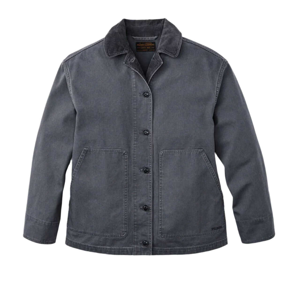 Filson Women's Canvas Barn Coat in Storm Blue