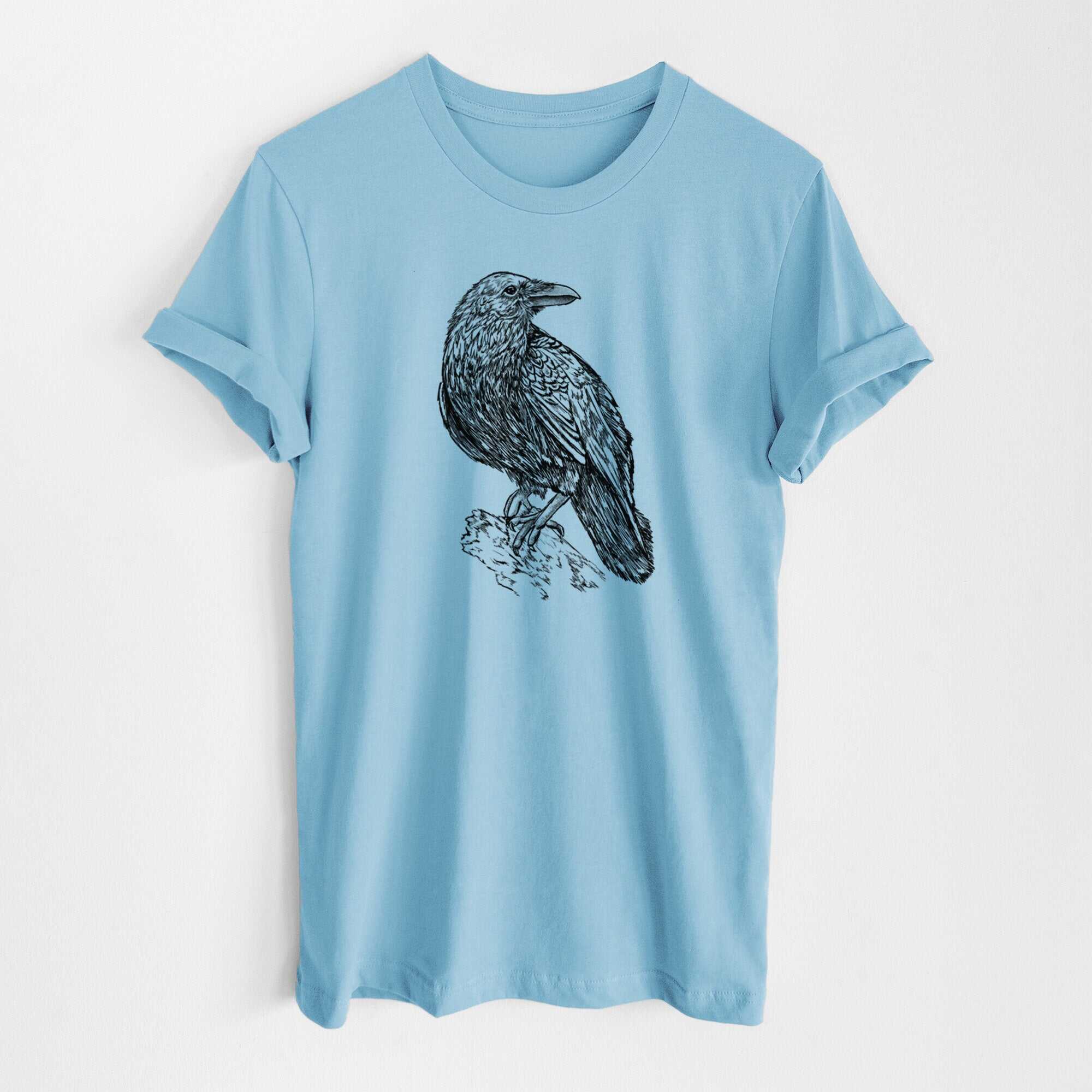 Corvus corax - Common Raven - Lightweight 100% Cotton Unisex Crewneck