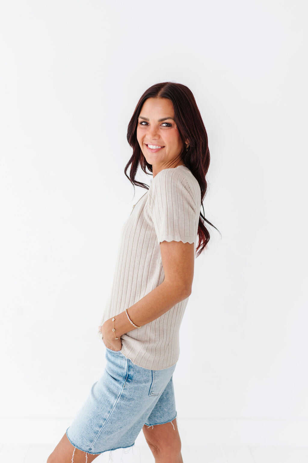Taryn Ribbed Top - Size Small & Large Left